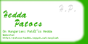 hedda patocs business card